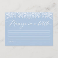Dusty Blue Message in a Bottle Bridal Shower Game
