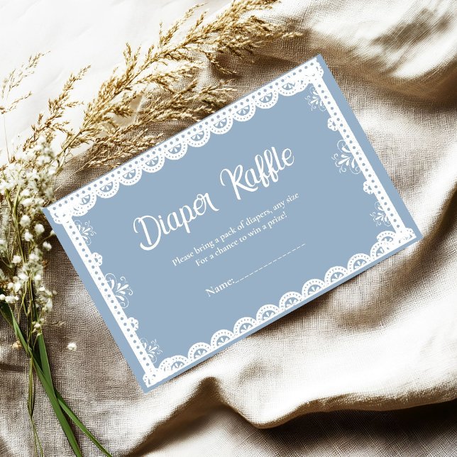 Dusty Blue Mexican Boy baby shower diaper  request Enclosure Card (Creator Uploaded)