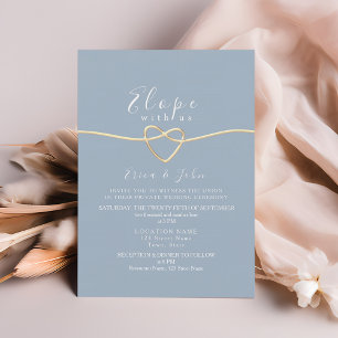 Dusty Blue Micro Wedding Invitation