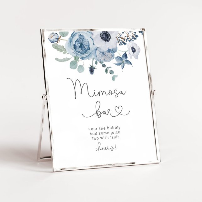 Dusty blue mimosa bar sign (Creator Uploaded)