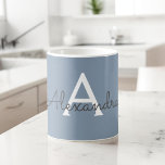 Dusty Blue Minimalist Modern Monogram Elegant  Coffee Mug<br><div class="desc">Introducing our Dusty Blue Minimalist Modern Monogram Elegant Collection: Elevate your style with understated sophistication and timeless charm. Our collection features minimalist designs in a soothing dusty blue hue, enhanced with elegant monograms tailored to your personal taste. From refined stationery to versatile accessories, each piece in our collection is meticulously...</div>