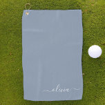 Dusty Blue Minimalist Modern Monogram Elegant Golf Towel<br><div class="desc">Introducing our Dusty Blue Minimalist Modern Monogram Elegant Collection: Elevate your style with understated sophistication and timeless charm. Our collection features minimalist designs in a soothing dusty blue hue, enhanced with elegant monograms tailored to your personal taste. From refined stationery to versatile accessories, each piece in our collection is meticulously...</div>