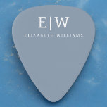 Dusty Blue Minimalist Modern Monogram Elegant Guitar Pick<br><div class="desc">Introducing our Dusty Blue Minimalist Modern Monogram Elegant Collection: Elevate your style with understated sophistication and timeless charm. Our collection features minimalist designs in a soothing dusty blue hue, enhanced with elegant monograms tailored to your personal taste. From refined stationery to versatile accessories, each piece in our collection is meticulously...</div>