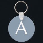 Dusty Blue Minimalist Modern Monogram Elegant  Key Ring<br><div class="desc">Introducing our Dusty Blue Minimalist Modern Monogram Elegant Collection: Elevate your style with understated sophistication and timeless charm. Our collection features minimalist designs in a soothing dusty blue hue, enhanced with elegant monograms tailored to your personal taste. From refined stationery to versatile accessories, each piece in our collection is meticulously...</div>