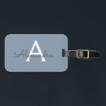 Dusty Blue Minimalist Modern Monogram Elegant  Luggage Tag<br><div class="desc">Introducing our Dusty Blue Minimalist Modern Monogram Elegant Collection: Elevate your style with understated sophistication and timeless charm. Our collection features minimalist designs in a soothing dusty blue hue, enhanced with elegant monograms tailored to your personal taste. From refined stationery to versatile accessories, each piece in our collection is meticulously...</div>