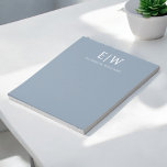 Dusty Blue Minimalist Modern Monogram Elegant Notepad<br><div class="desc">Introducing our Dusty Blue Minimalist Modern Monogram Elegant Collection: Elevate your style with understated sophistication and timeless charm. Our collection features minimalist designs in a soothing dusty blue hue, enhanced with elegant monograms tailored to your personal taste. From refined stationery to versatile accessories, each piece in our collection is meticulously...</div>