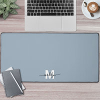 Dusty Blue Minimalist Name Monogram