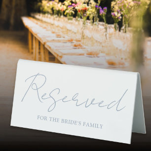 Dusty Blue Minimalist Script Reserved