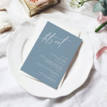 Dusty Blue Minimalist Wedding Menu Card<br><div class="desc">*** Please enter H011 in the store search to find all matching items *** Or visit our Dusty Blue Minimalist Collection. *** This high-quality design is easy to customise to match your wedding colours, styles and theme. For further customisation, please click the "Edit using Design Tool" link and use our...</div>
