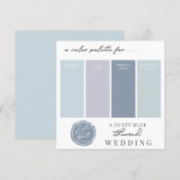 Dusty Blue Mint & Light Purple Colour Palette Card