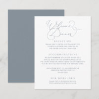 Dusty Blue Modern Minimalist Rehearsal Dinner