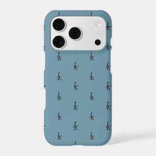 Dusty Blue Monogram iPhone / iPad case