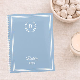 Dusty blue Monogram Personalized Quiet Luxury Planner