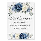 Dusty Blue Navy Champagne Bridal Shower Welcome