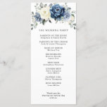 Dusty Blue Navy Champagne Ivory Floral Wedding Program<br><div class="desc">Dusty blue floral wedding program featuring elegant bouquet of navy blue, royal blue , white , gold, champagne ivory, blush colour rose , ranunculus flower buds and sage green eucalyptus leaves and elegant watercolor bouquet. Please contact me for any help in customisation or if you need any other product with...</div>