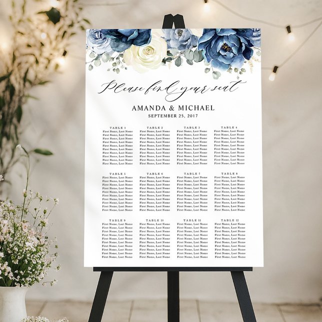 Dusty Blue Navy Champagne Ivory Seating chart (Dusty Blue Navy Champagne Ivory Seating chart)
