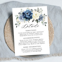 Dusty Blue Navy Champagne Ivory Wedding Details