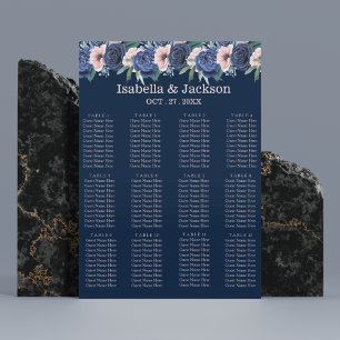 Dusty Blue Navy Champagne Ivory Wedding  Poster