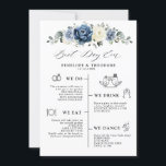 Dusty Blue Navy Champagne Ivory Wedding Program<br><div class="desc">Dusty blue floral wedding program featuring elegant bouquet of navy blue, royal blue , white , gold, champagne ivory, blush colour rose , ranunculus flower buds and sage green eucalyptus leaves and elegant watercolor bouquet. Please contact me for any help in customisation or if you need any other product with...</div>