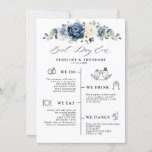 Dusty Blue Navy Champagne Ivory Wedding Program<br><div class="desc">Dusty blue floral wedding program featuring elegant bouquet of navy blue, royal blue , white , gold, champagne ivory, blush colour rose , ranunculus flower buds and sage green eucalyptus leaves and elegant watercolor bouquet. Please contact me for any help in customisation or if you need any other product with...</div>