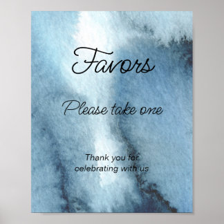 Dusty blue navy Favors please take one  Poster