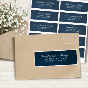 Dusty Blue Navy Wedding Guest Address