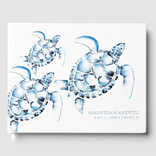 Dusty Blue Ocean Wedding Guest Book