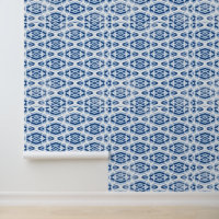Dusty Blue Oriental Tie Dye Pattern