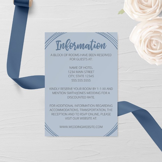 Dusty Blue Oval Wedding Enclosure Card (Creator Uploaded)