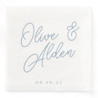 Dusty Blue | Oversized Script Names Wedding