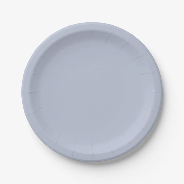 Dusty Blue Part Paper Plates (Front)