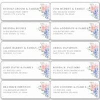 Dusty Blue Pastel hydrangea Guest Name Address