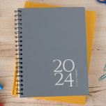 Dusty Blue Personal Weekly Planner<br><div class="desc">Simple personal stationery annual planner with dusty blue cover. Annual planner (12 months) with open monthly overviews and weekly planning sheets. Contact for assistance in personalising.</div>