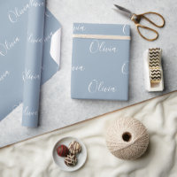 Dusty Blue Personalised Name Elegant