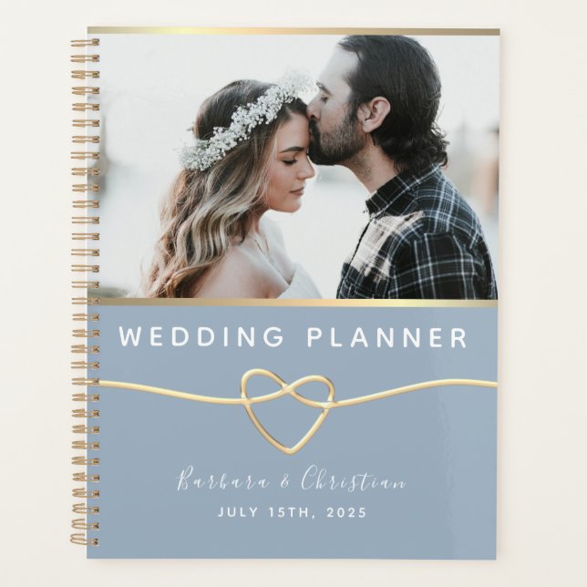 Dusty Blue Photo Wedding Planner (Front)