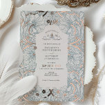 Dusty Blue Pimpernel Vintage Pattern Morris<br><div class="desc">Embrace timeless elegance with our wedding invitations featuring the renowned Pimpernel pattern by William Morris, masterfully rendered in vintage hues of dusty blue, faded blue, and accented with real foil. William Morris, a figurehead of the Arts and Crafts Movement, believed in the beauty of handcrafted designs and the harmonious interaction...</div>