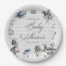 Dusty Blue & Pink Alice In Wonderland Baby Shower
