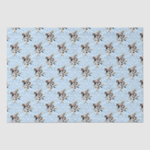 Dusty Blue & Pink Alice In Wonderland Baby Shower Tissue Paper