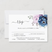 Dusty Blue Purple Navy Lilac Blooms Wedding