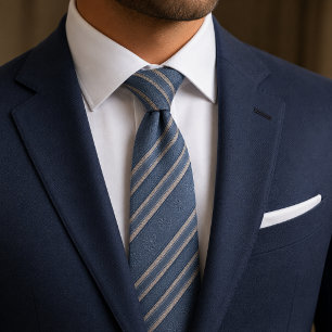 Dusty Blue Regency Stripe Tie