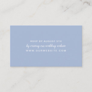 Dusty Blue reply online or by email wedding RSVP Enclosure Card