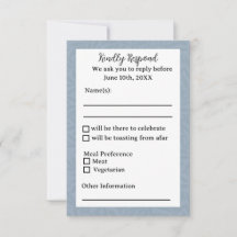 Dusty Blue Response Card