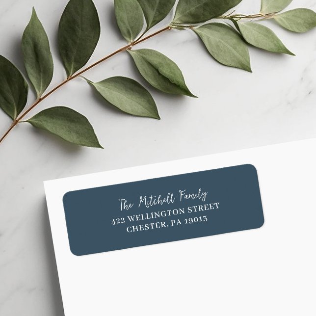 Dusty Blue Return Address Label (Creator Uploaded)