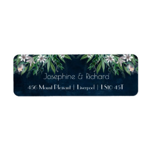 Dusty Blue Return Address Label