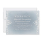 Dusty blue romantic vintage wedding reception