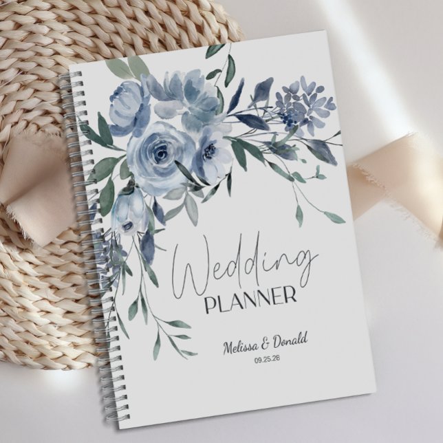 Dusty Blue Roses Flowers Wedding Planner (Creator Uploaded)