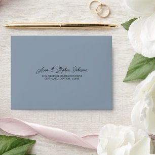Dusty Blue RSVP Return Envelope