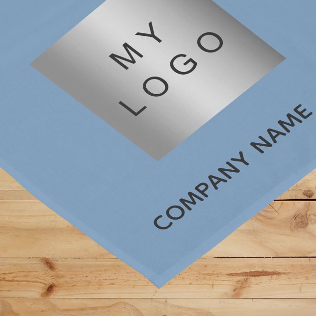 Dusty blue salon business logo short table runner (Creator Uploaded)