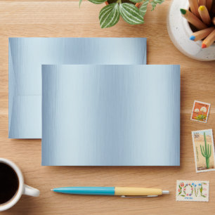 Dusty Blue Satin Elegant Wedding   Envelope