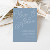 Dusty Blue | Script Watermark Wedding